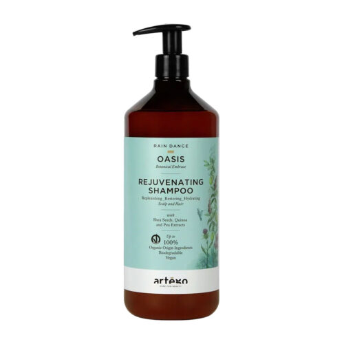 rain-dance-oasis-rejuvenating-shampoo Artègo Rain Dance Oasis Rejuvenating Shampoo idratante e rinforzante per capelli spenti e fragili: corpo, luminosità e protezione dallo stress ossidativo.